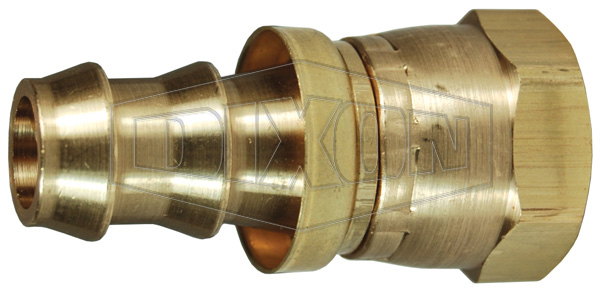Female 45°SAE/37°JIC Swivel x Push-on Hose Barb